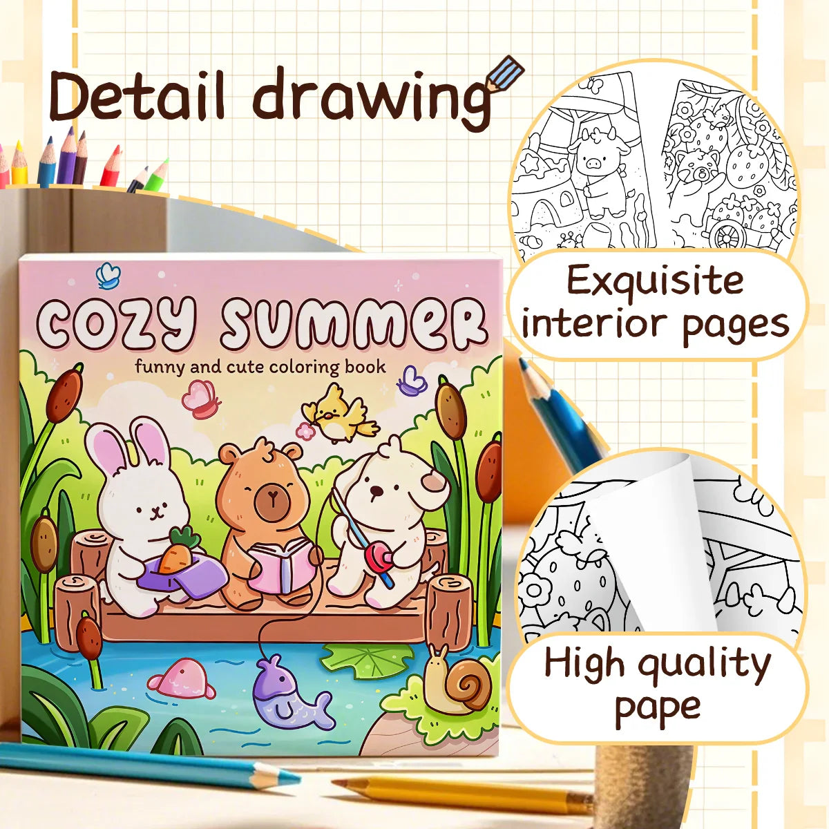 Charming Summer Coloring Book