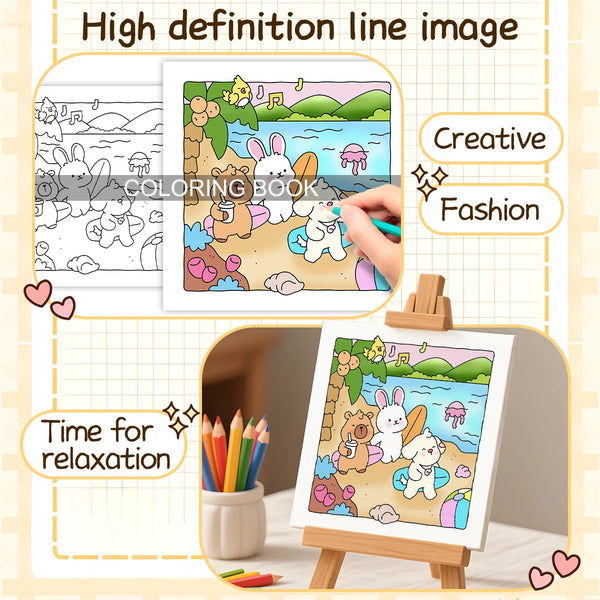 Charming Summer Coloring Book