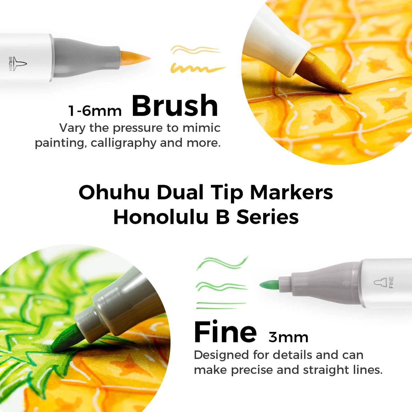Ohuhu Vibrant Marker Set